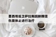 B体育-墨西哥后卫萨拉斯因脚踝扭伤需休止进行治疗